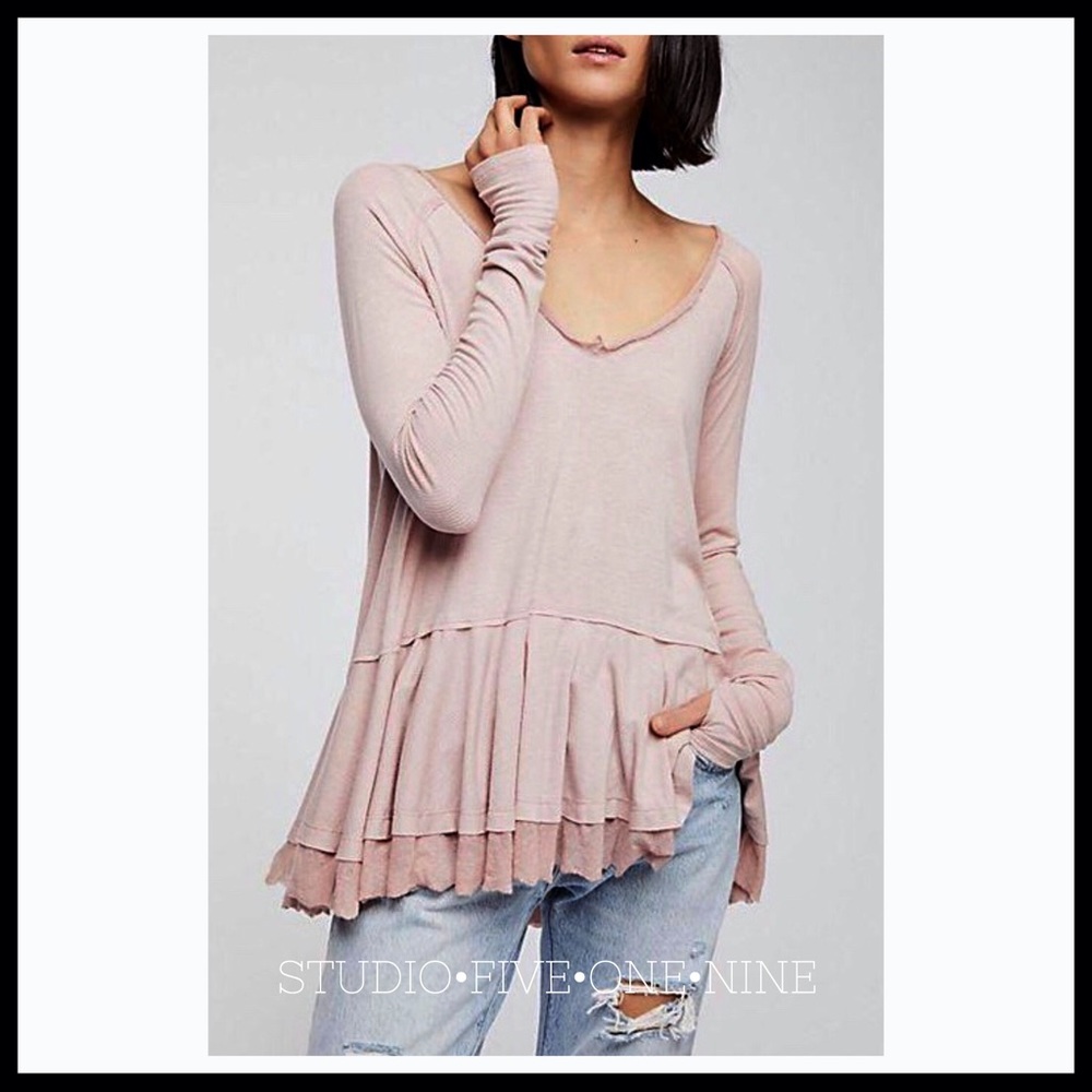 We The Free | Tangerine Tee Blush Layered Tunic | L